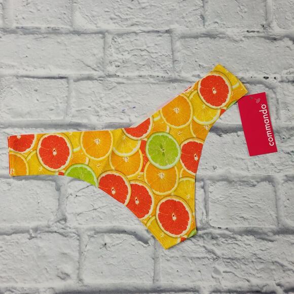 Citrus Thong by Commando Lemons Limes Oranges Grapefruit size M/L - Picture 1 of 4